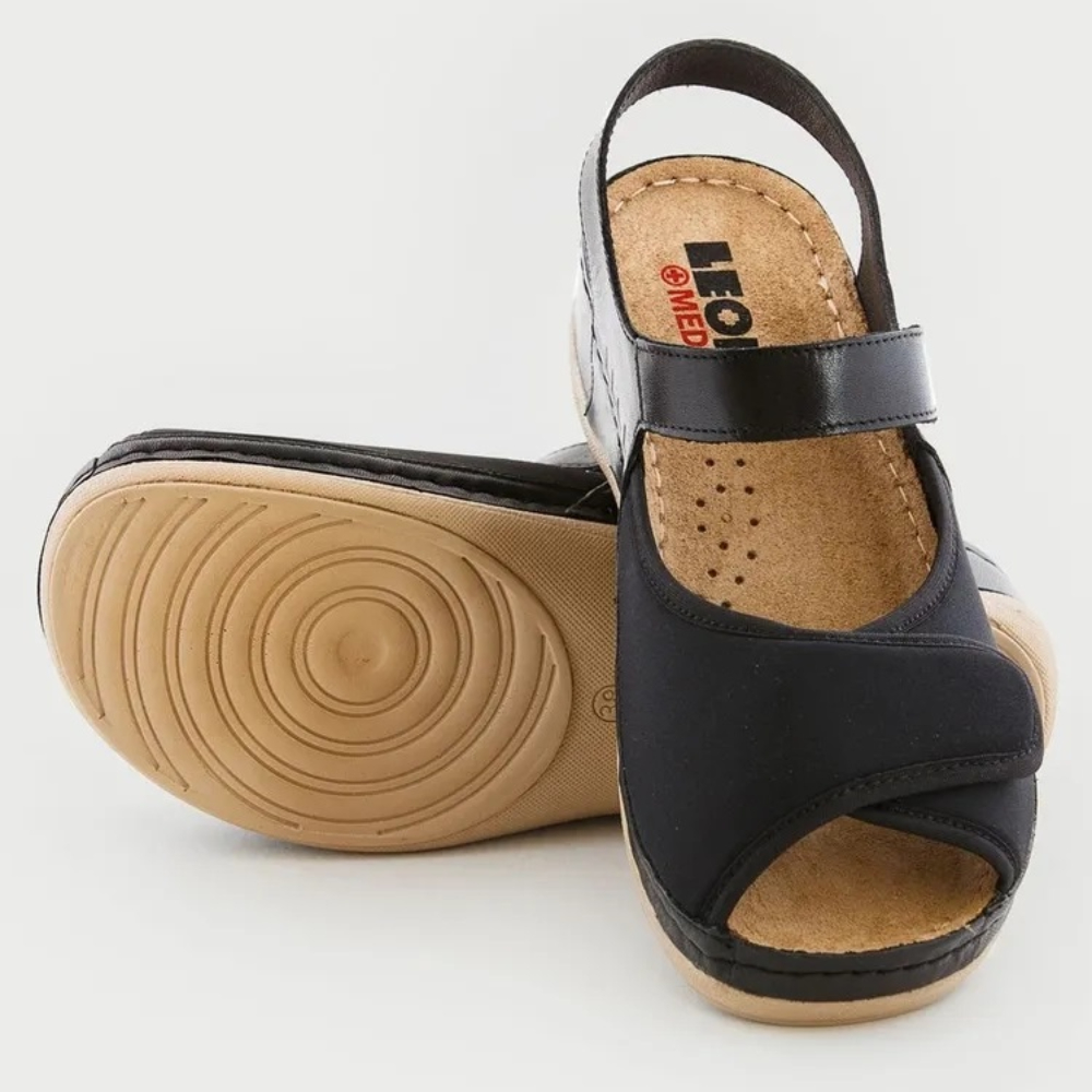 ОБУВЬ LEON САНДАЛИ ЖЕНСКИЕ  MED934B ЧЕРНЫЙ