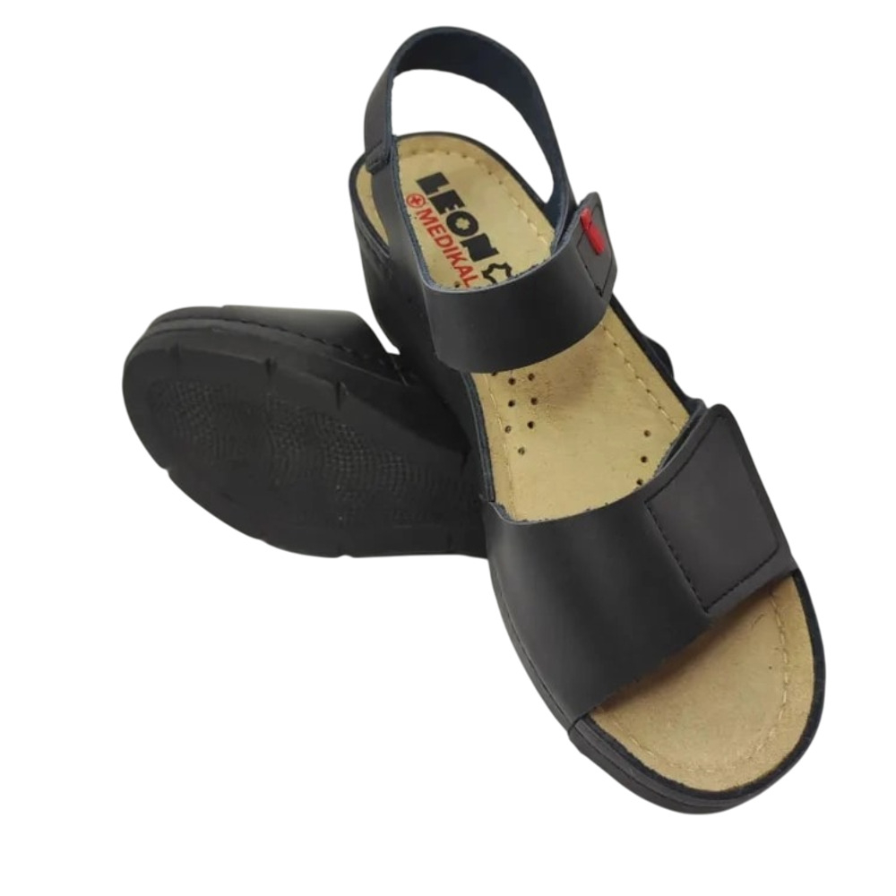 ОБУВЬ LEON САНДАЛИ ЖЕНСКИЕ MED1080B ЧЕРНЫЙ