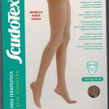 КОЛГОТКИ КОМПРЕССИОННЫЕ 2КЛ SCUDOTEX ЗАКР МЫСОК С МИКРОФИБРОЙ 445