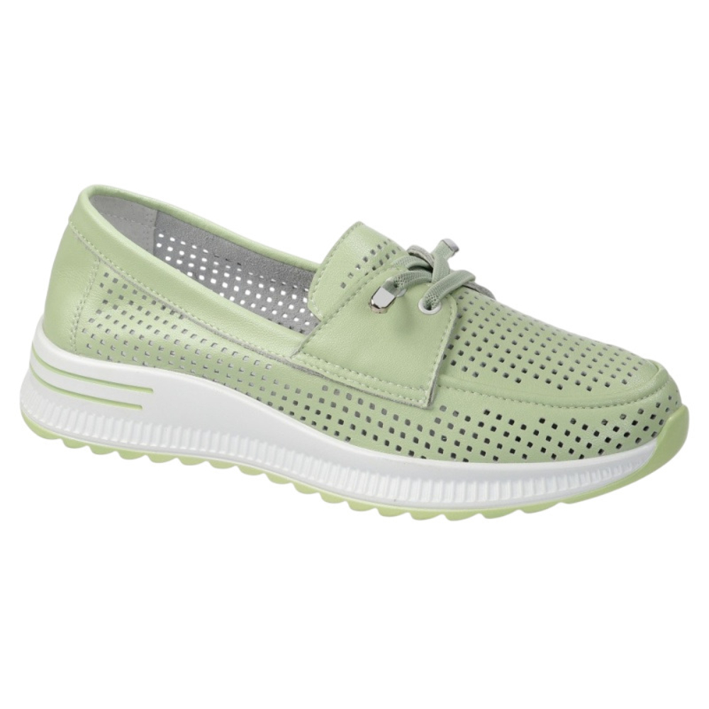 ОБУВЬ EVALLI МОКАСИНЫ ЖЕНСКИЕ 3106A БЕЛЫЙ/САЛАТОВЫЙ