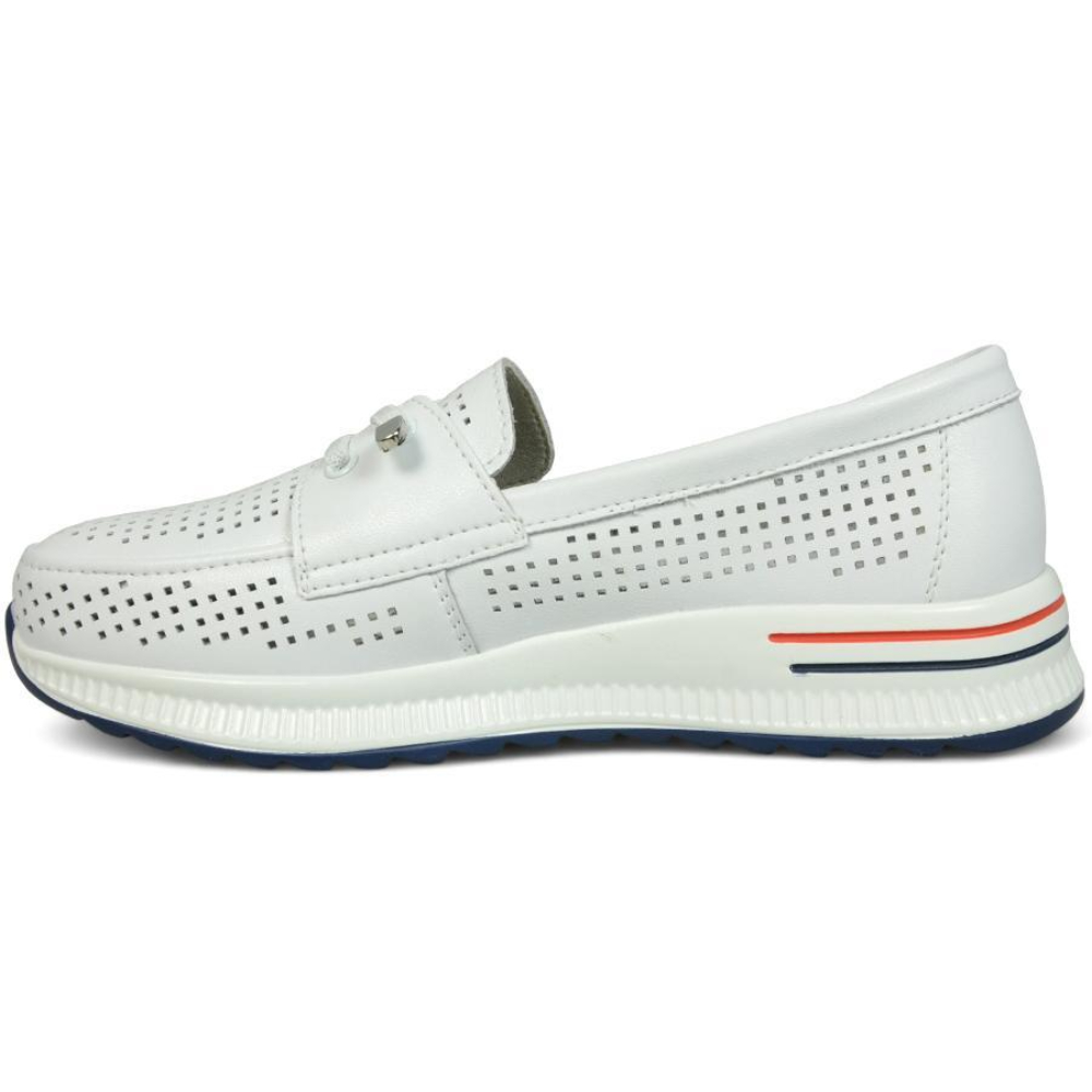 ОБУВЬ EVALLI МОКАСИНЫ ЖЕНСКИЕ 3106A БЕЛЫЙ/САЛАТОВЫЙ