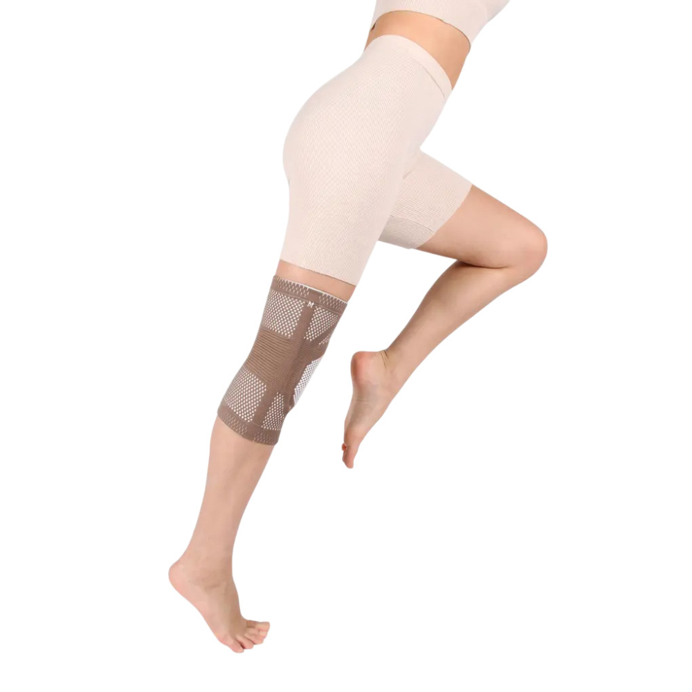 БАНДАЖ ЭКОТЕН НА КОЛЕННЫЙ СУСТАВ ЭЛАСТИЧНЫЙ С СИЛИКОНОВЫМ КОЛЬЦОМ  KS-E09 